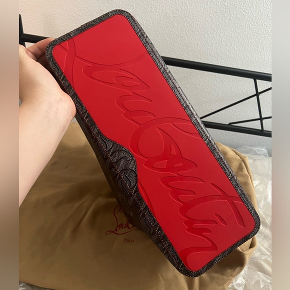 Brand NWT Christian Louboutin Cabata Monogram Toile Large Tote Bag and Pouch - Picture 7 of 15